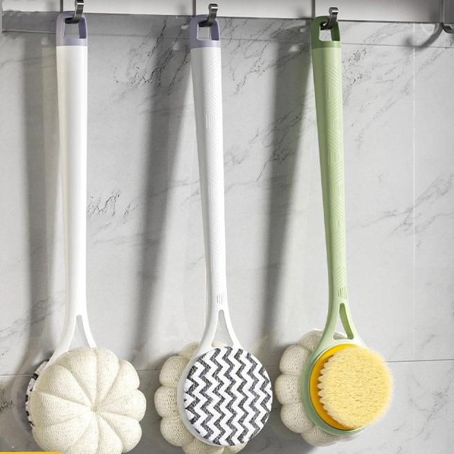 家用洗澡刷沐浴刷搓背搓澡神器强力浴刷长柄双面软毛搓澡巾