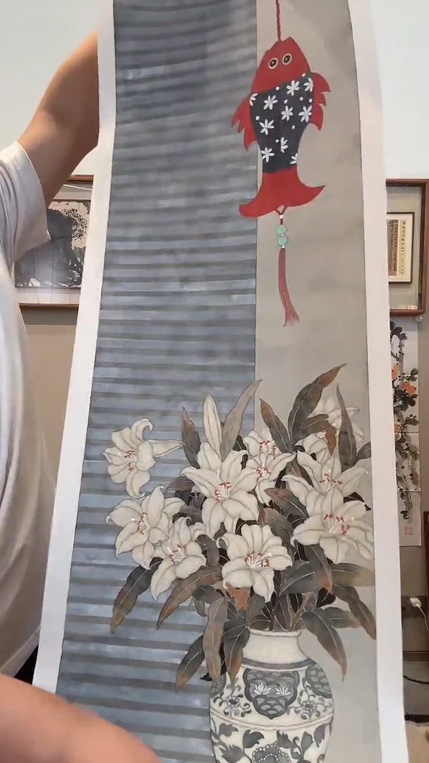 国画j梁老师国画作品一件