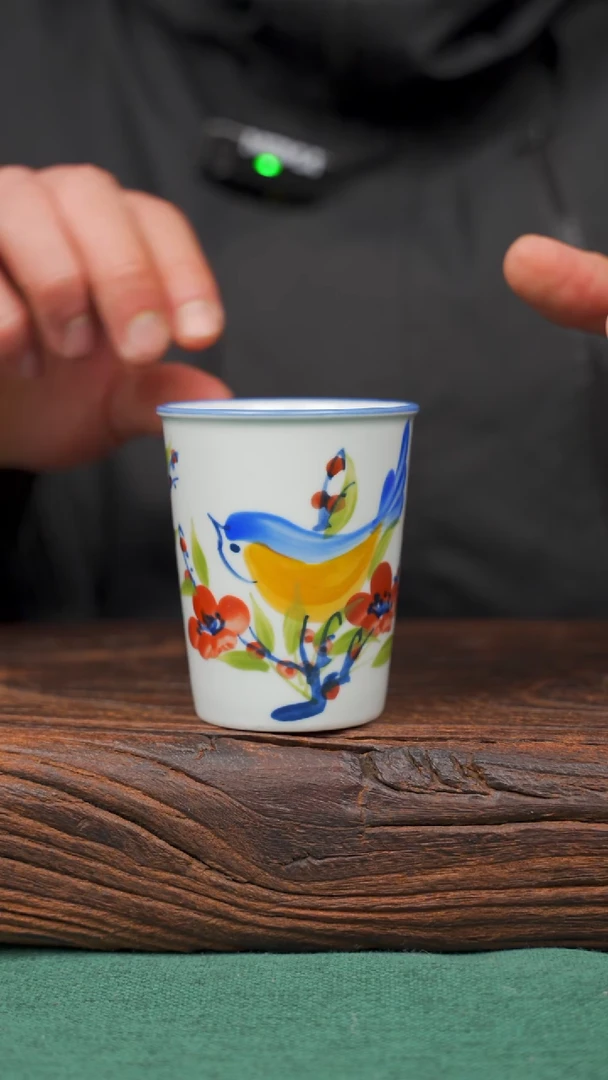 【闪购商品】瓷片1寻一缕瓷香杯釉下手工手绘瓷器