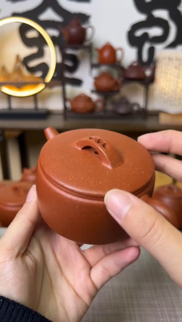 【闪购商品】段泥茶壶红降坡一片瓦130CC