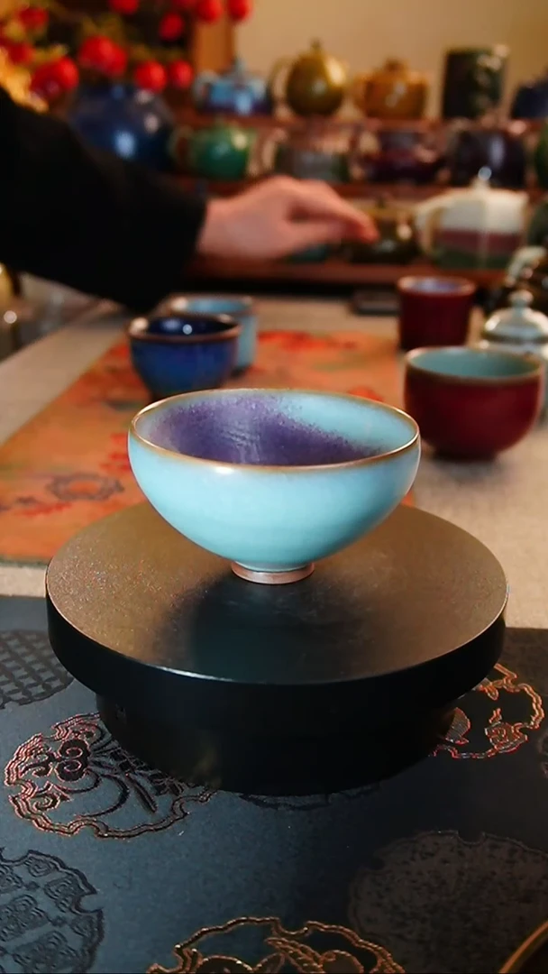【闪购商品】瓷片581  炭烧仿古鸡心杯  钏