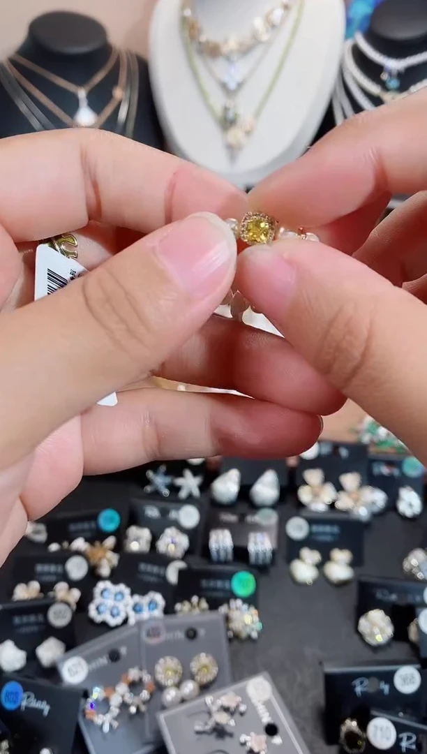 铜合金无925银戒指7553