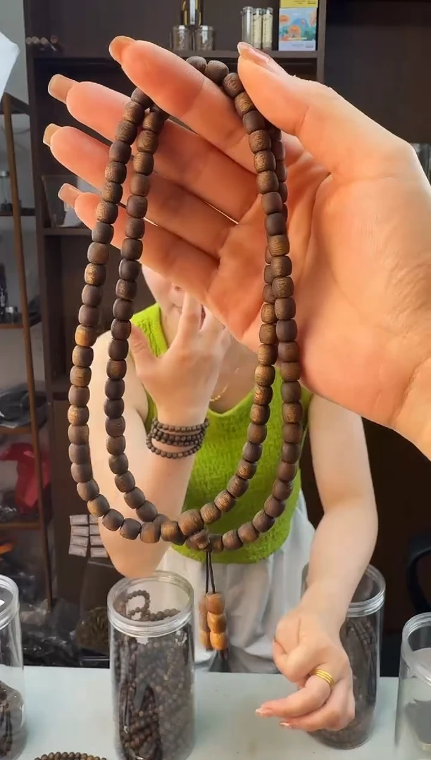 手串沉香07保27克海南白奇沉浮鼓珠多圈多样性发一