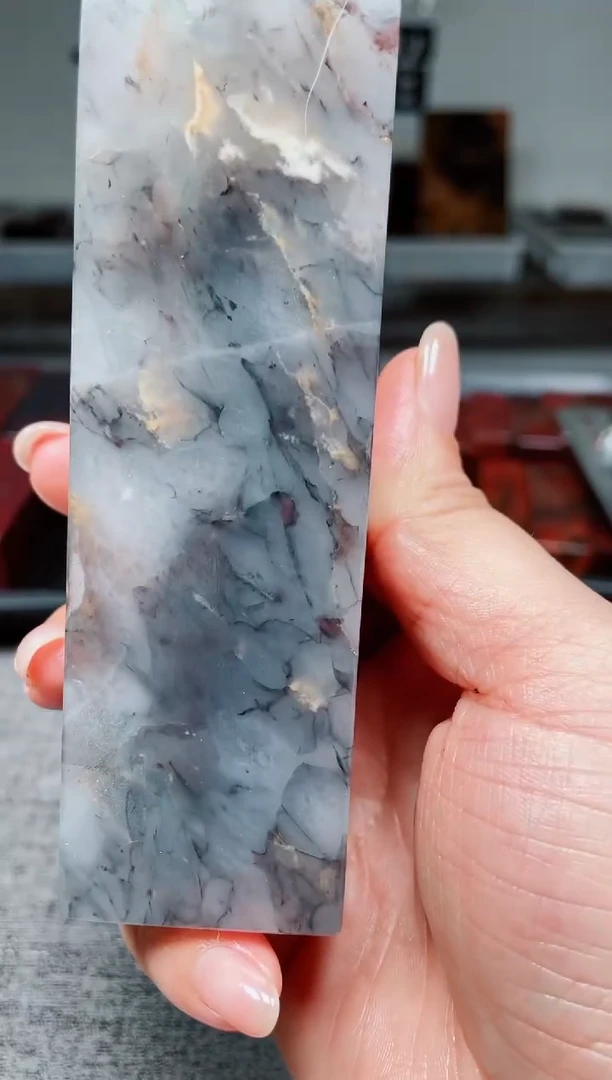 玉桂林鸡血玉素章水墨1