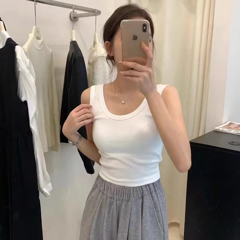 【十英里STUDIO】欧若风穿搭必备罗纹自带杯垫可打底可外穿美背