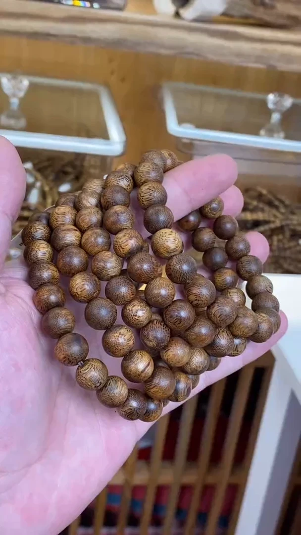 沉香手串海南莺歌绿圆珠单圈1.0多样性发其一