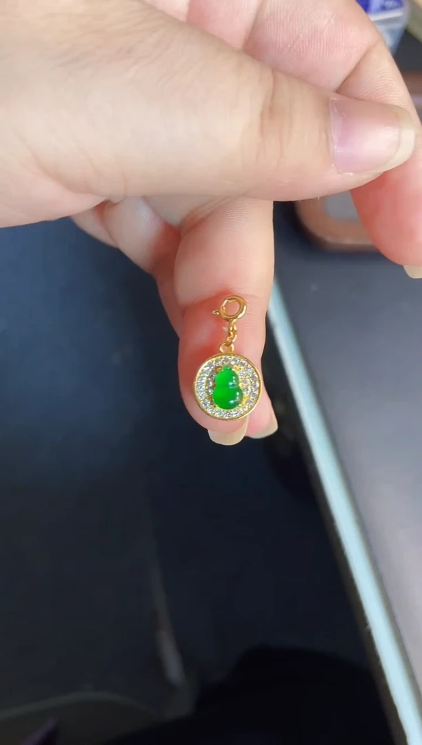 吊坠(不含链)银S925镶嵌翡翠1