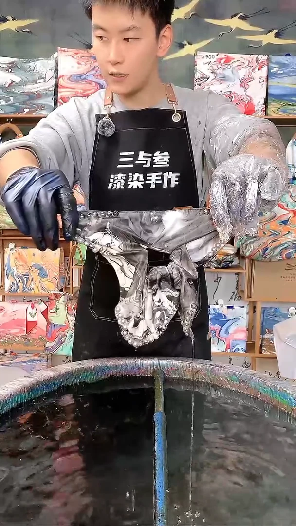 珍珠方巾 583 手工漂漆 默认微瑕 介意勿拍