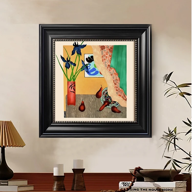 中古风静物挂画法式小众复古艺术客厅装饰画美式餐厅玄关卧室壁画