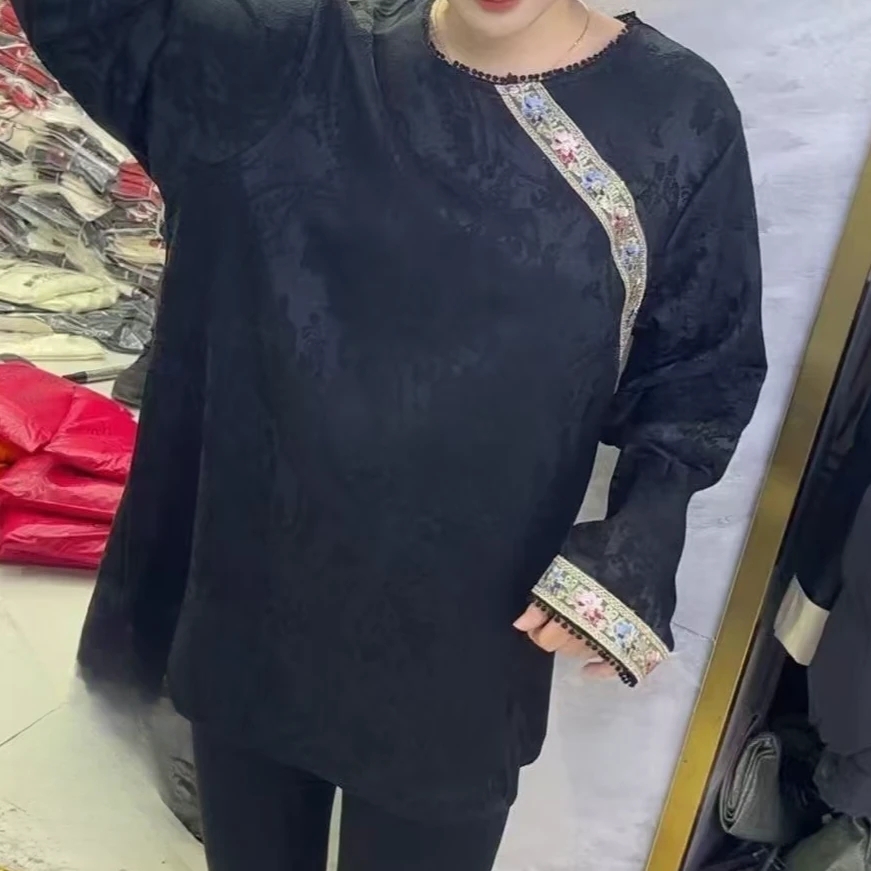 XIE6  拼接洋气复古风高级感上衣9025