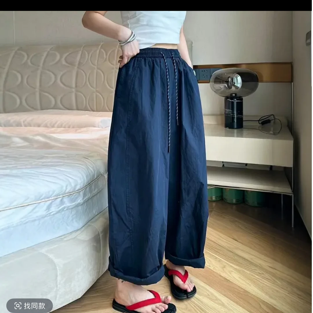 【晴晴专属】2025新款时尚百搭显瘦松紧抽身休闲哈伦裤KZ016#