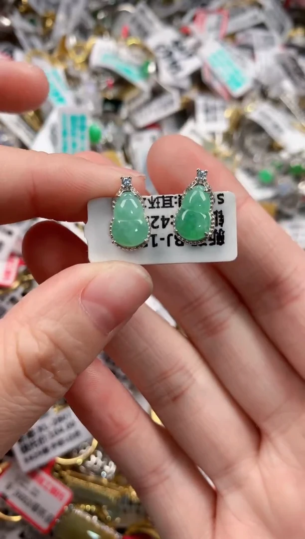 银S925镶嵌戒指翡翠888---7