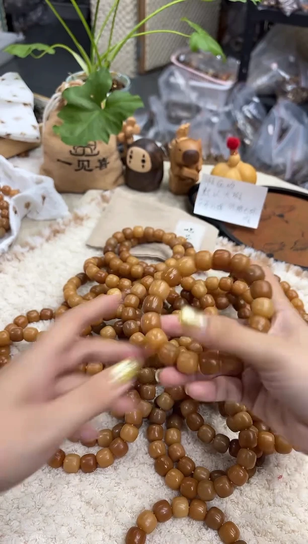 菩提根/象牙果手串14干磨瑕疵不挑（618）
