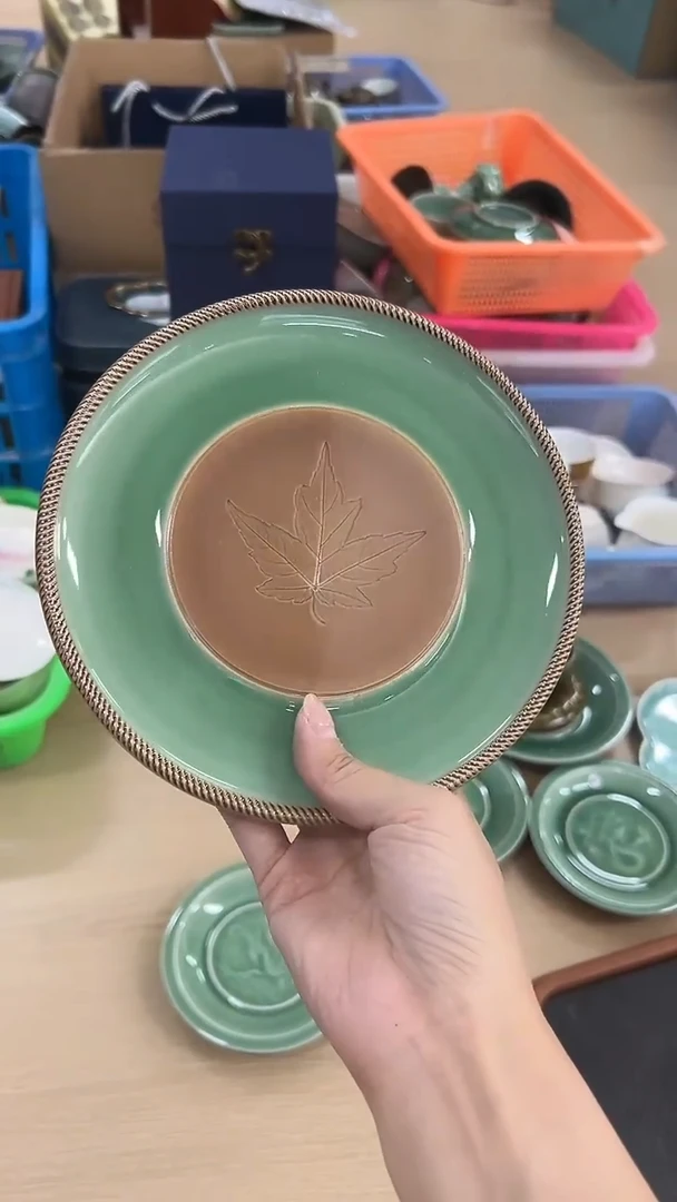 龙泉云间青瓷小米茶器