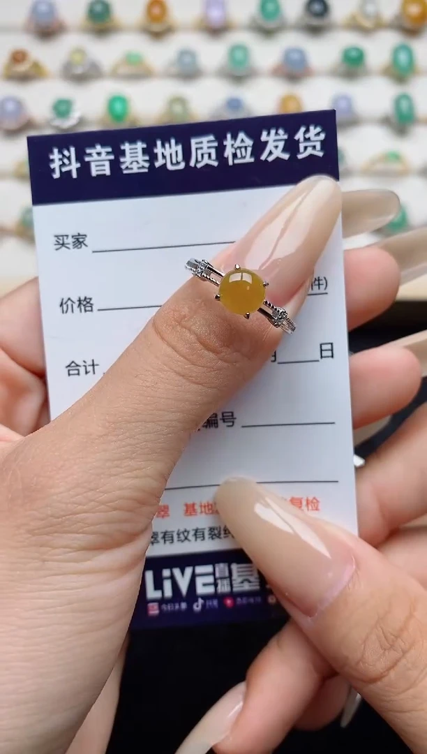 翡翠戒指银S925镶嵌.