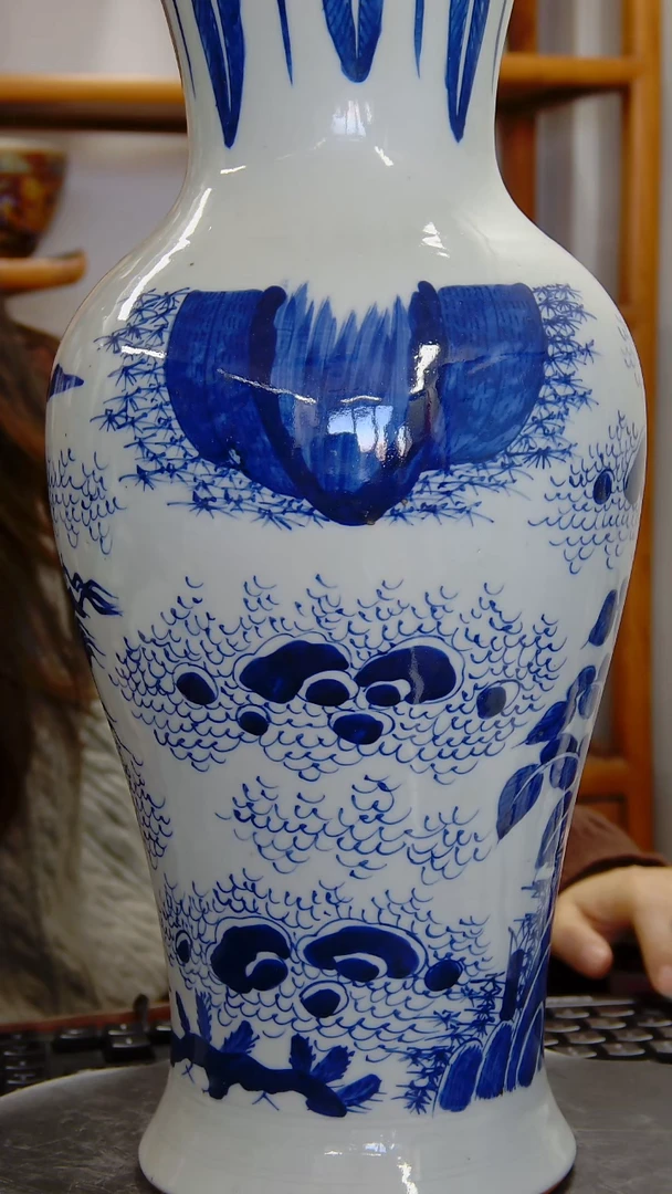 瓶青花人物故事纹观音瓶#1427#