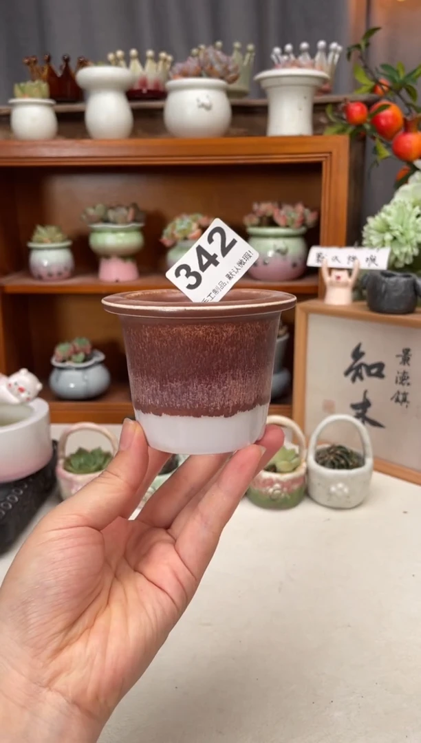 瓷片342知木小芳花盆