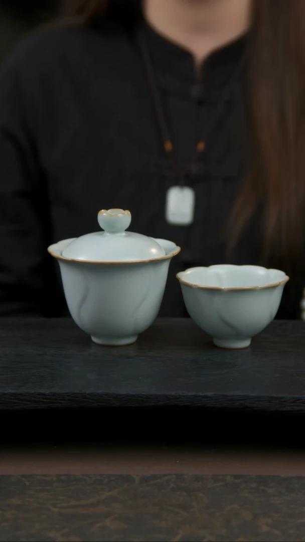 【闪购商品】杯花满堂盖碗1+水云杯1组合福利