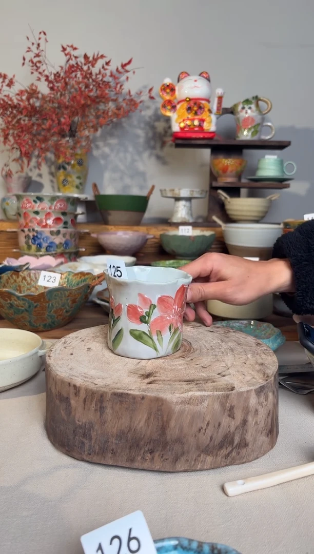 陶瓷125手作粗陶餐具1个装
