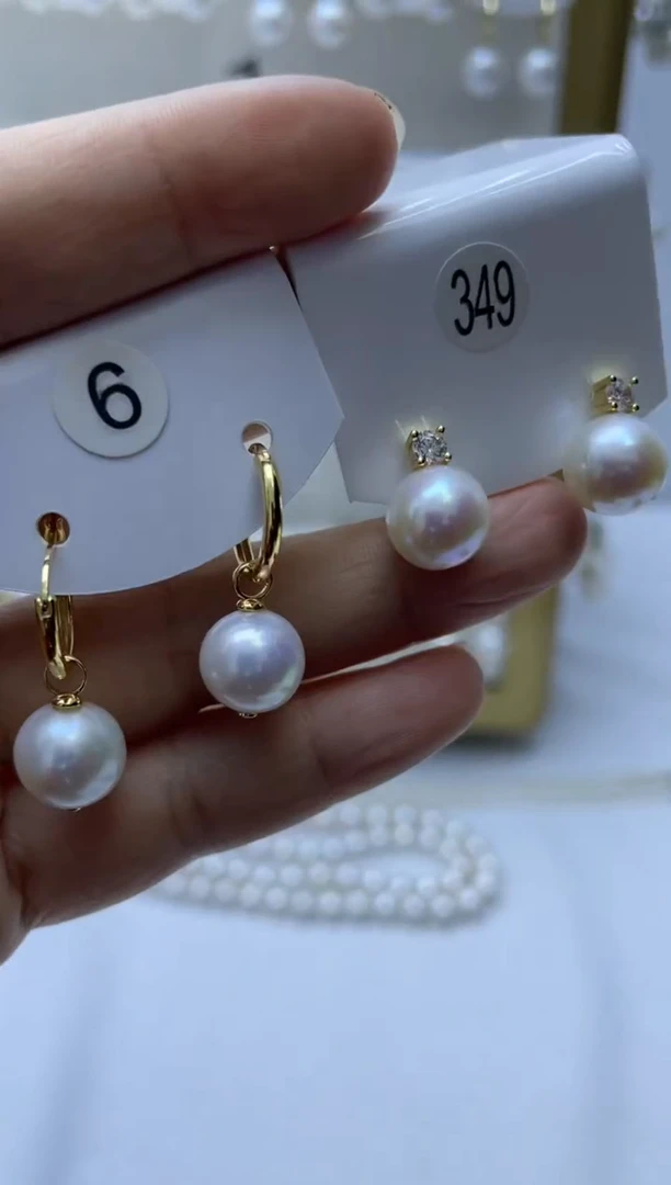 未镶嵌耳饰淡水珍珠6+349