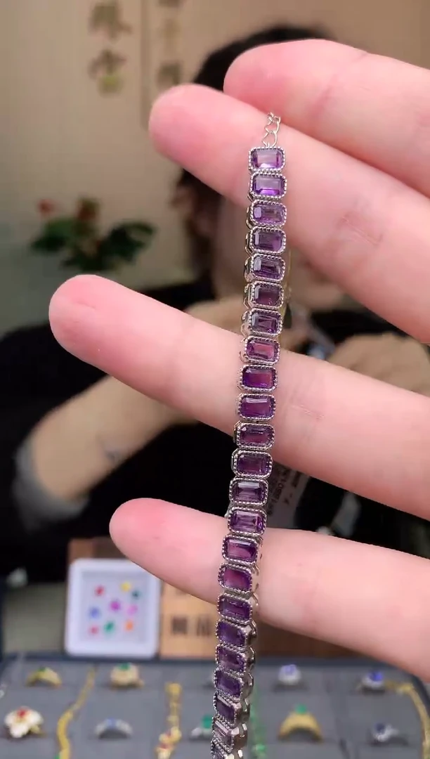 【闪购商品】水晶手链银S925镶嵌手链