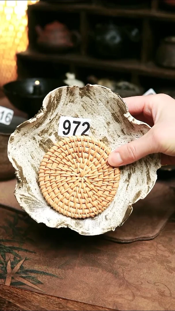 972号紫砂全手工白色粉引壶承