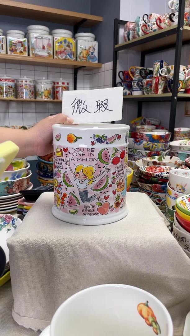 陶冰*微瑕 西瓜女孩工具桶一个