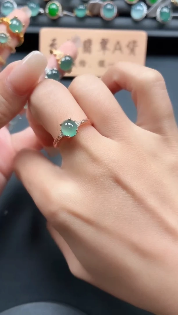 银S925镶嵌戒指翡翠11111