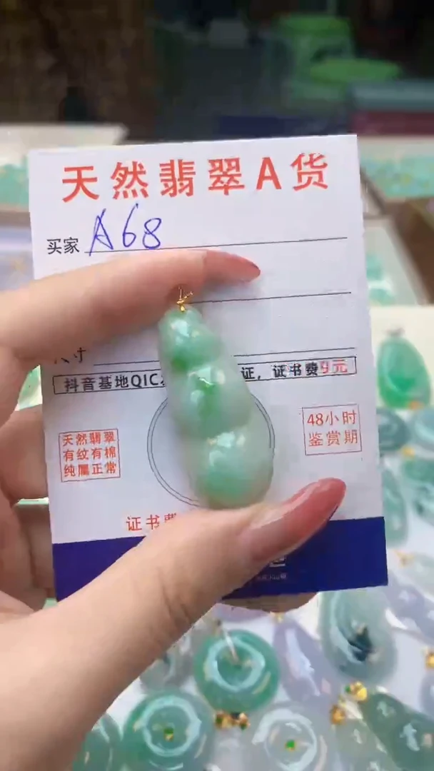 颈饰未镶嵌翡翠天然A货翡翠挂件