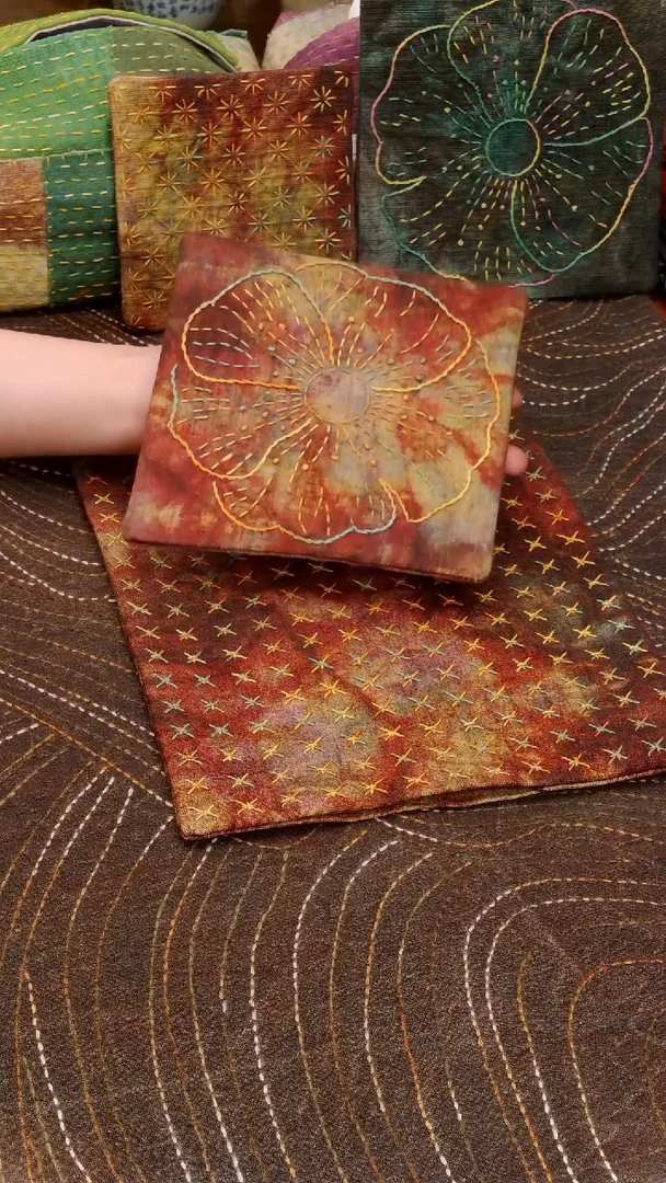 紫砂其他~*~Cici手作刺子绣茶席-190同款