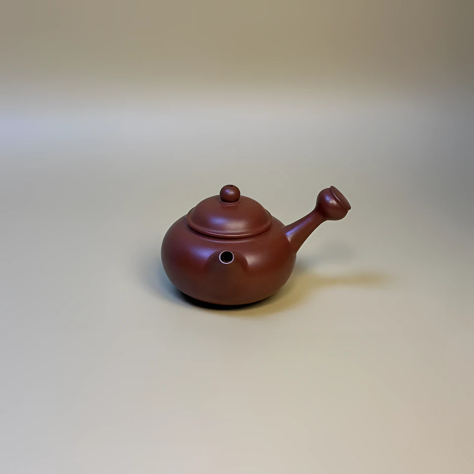潮具（芙蓉侧把壶）潮州手制朱泥原矿小容量茶壶泡茶壶家用功夫茶具