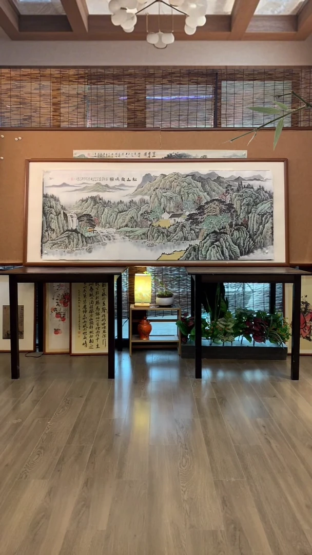 国画纯手绘纯实木205*85cm