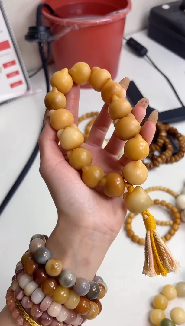 手串菩提根/象牙果h02干磨猫猫头23mm手持