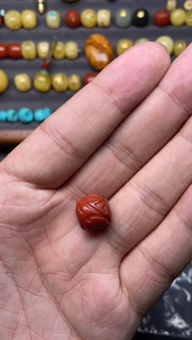 未镶嵌南红玛瑙珠宝奇石12mm博古