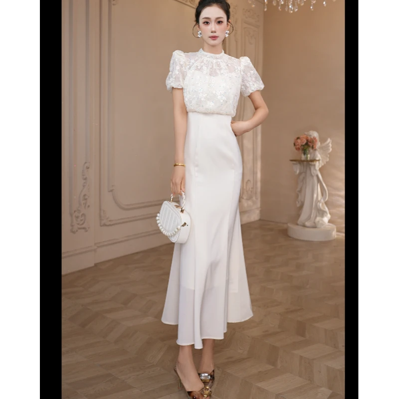 【思敏专属】时尚轻奢修身优雅气质礼服连衣裙11519