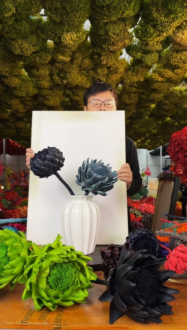 105  山前小麦 · 多色永生洋蓟2枝