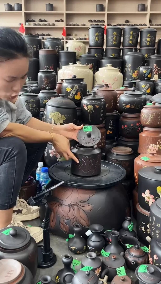 罐瑕疵茶叶罐   小蛮腰竹子  665