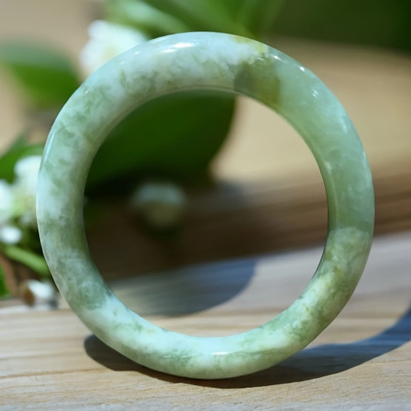 纯天然岫玉手镯老油翠