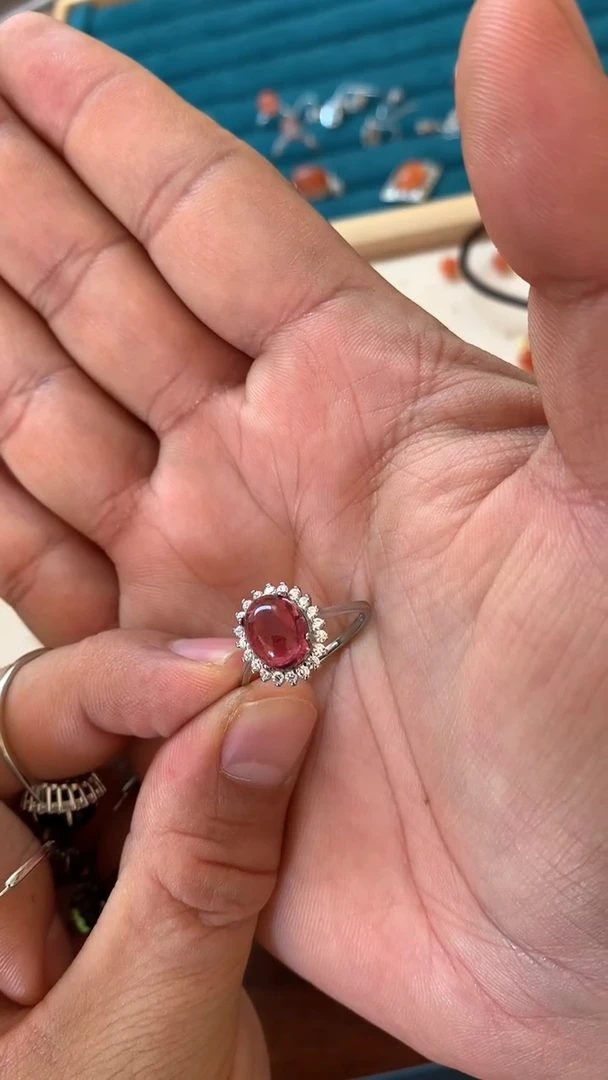 未镶嵌戒指碧玺终**领碧玺戒指