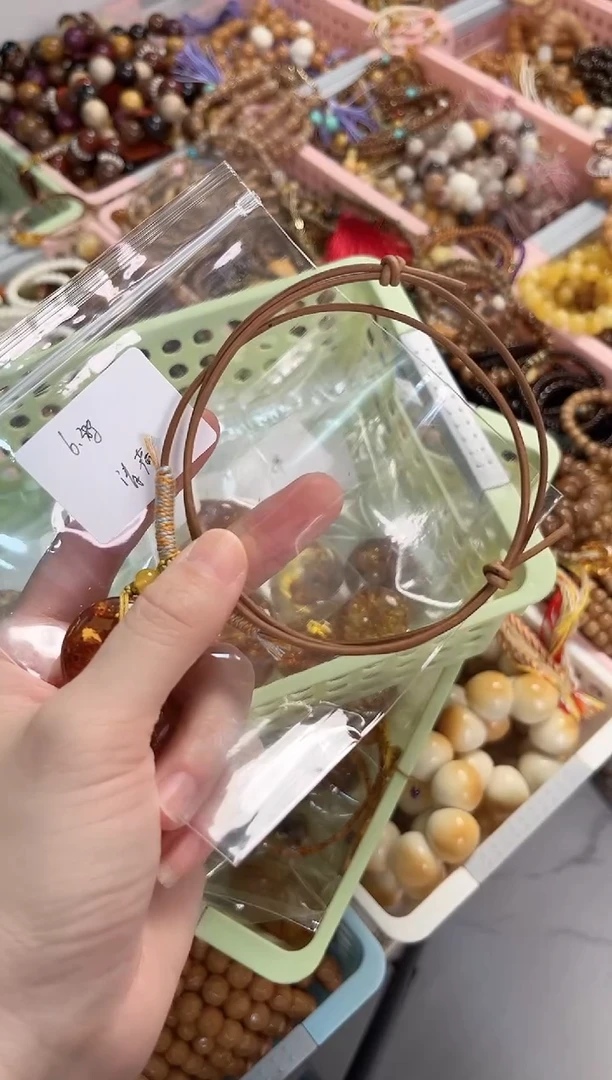 手串菩提根/象牙果清*牛皮绳平安扣项链 6.38