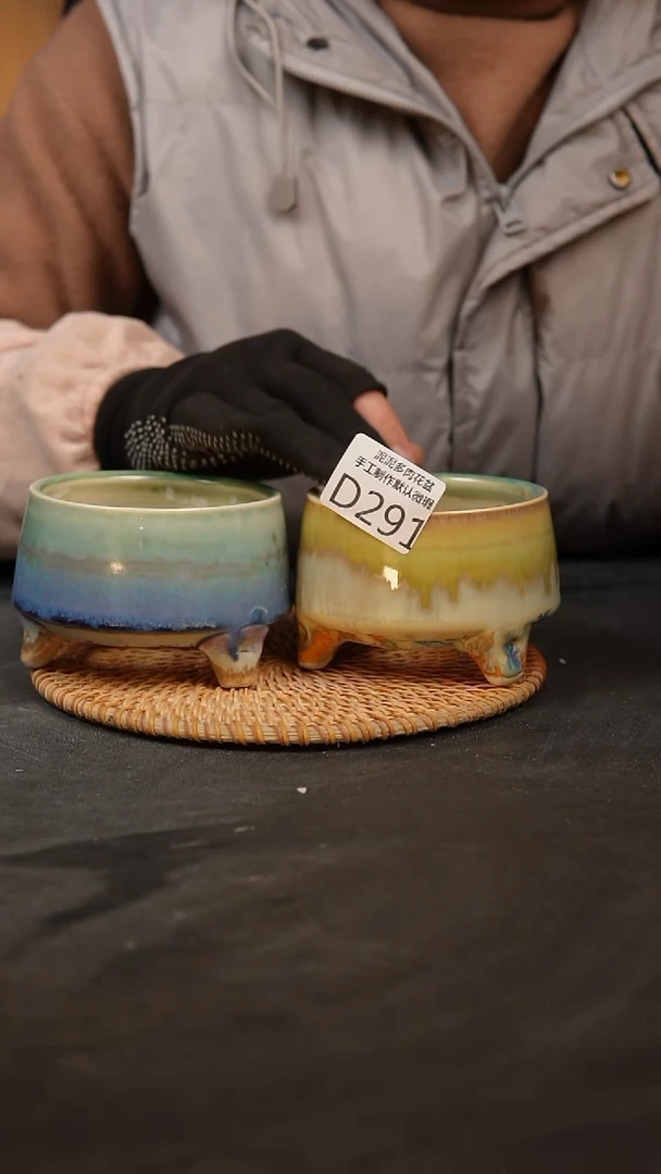 【闪购商品】瓷片景德镇泥泥陶瓷多肉花盆