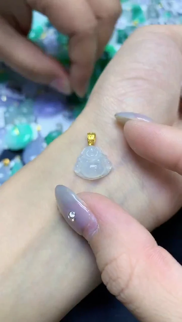 颈饰未镶嵌翡翠天然缅甸翡翠A货百元以上9元证书费自理