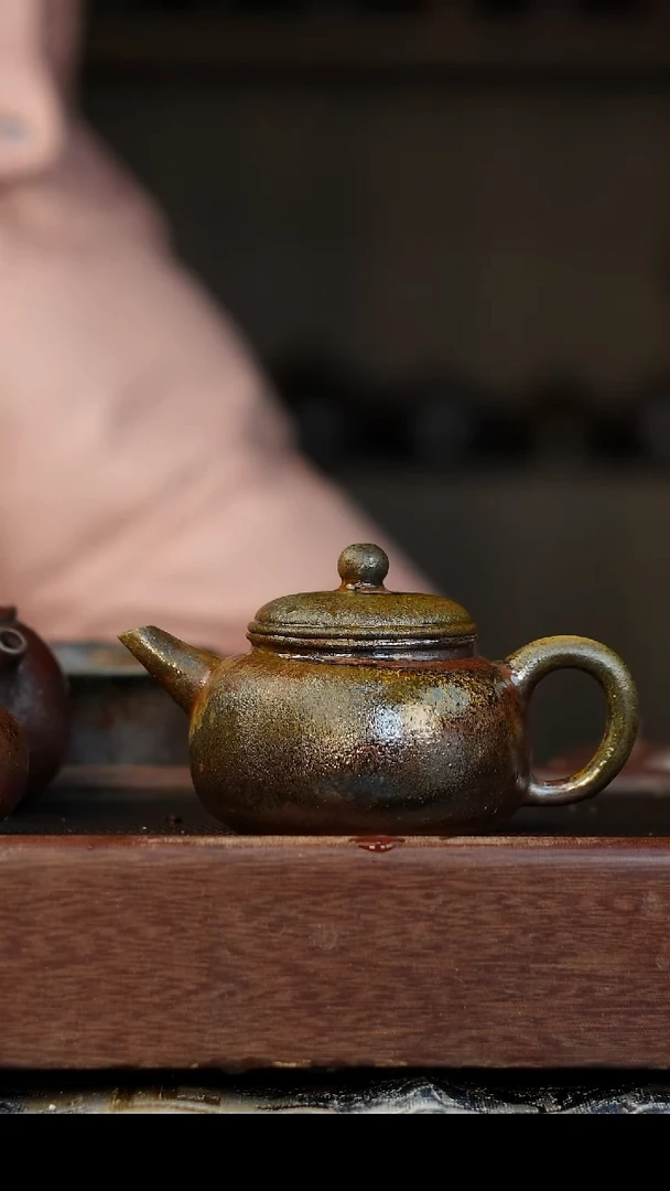 茶壶紫砂南**在柴烧紫砂 天青匏樽150cc