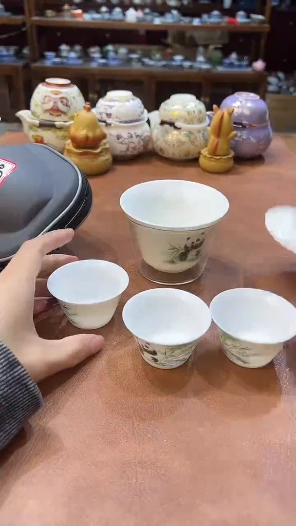 真的很便宜会开片的旅行茶具