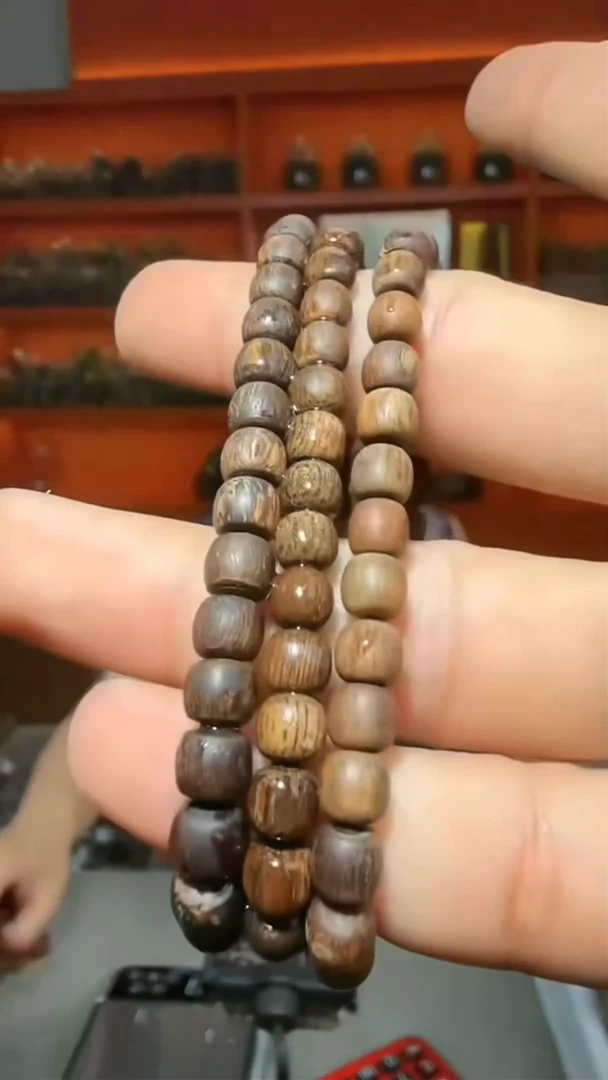 沉香手串83号沉水单圈鼓珠多样性发一