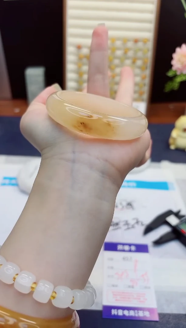 未镶嵌手镯石英质玉457-财气镯-圈口54