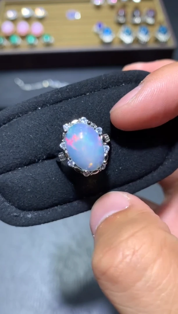 未镶嵌欧泊戒指K38