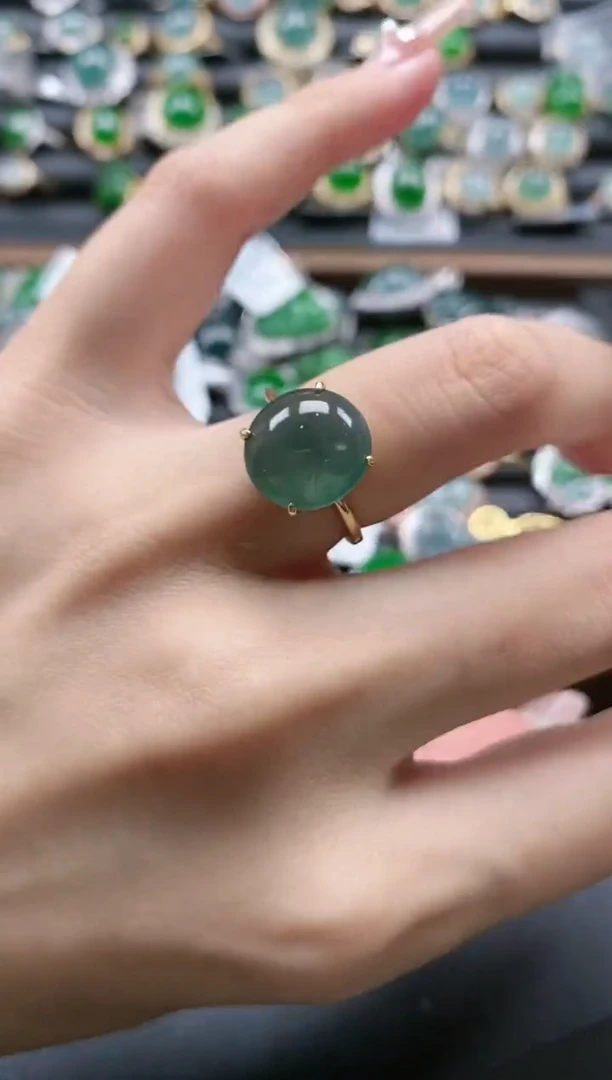 【闪购商品】翡翠戒指银S925镶嵌51511