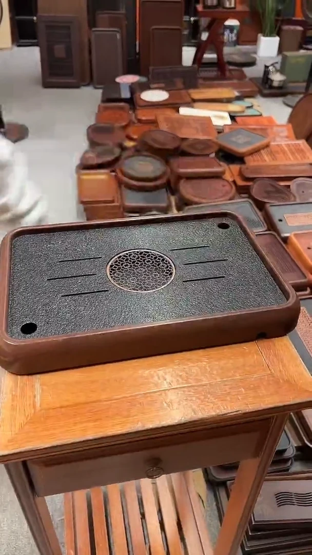 新品福利石材茶盘长39CM*26CM茶盘