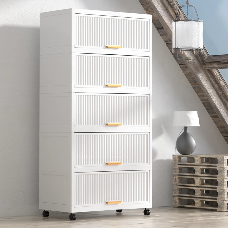 YY（42CM面长4层）家用翻盖厨房置物架橱柜多功能多层碗餐边柜鞋柜